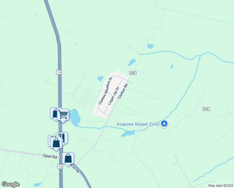 map of restaurants, bars, coffee shops, grocery stores, and more near 9717 Logan Jay Drive in Bealeton