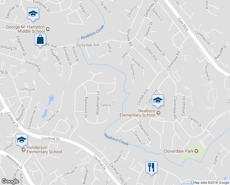 map of restaurants, bars, coffee shops, grocery stores, and more near 14995 Neabsco Overlook in Woodbridge