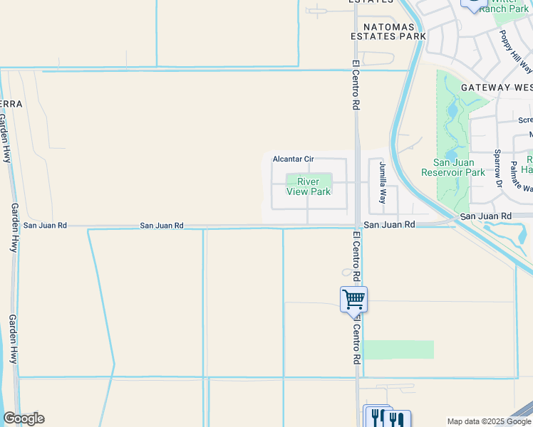 map of restaurants, bars, coffee shops, grocery stores, and more near 690 Alcantar Circle in Sacramento