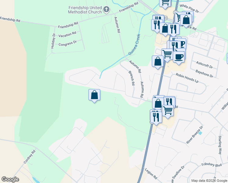 map of restaurants, bars, coffee shops, grocery stores, and more near 32103 Apple Ridge Run in Millsboro