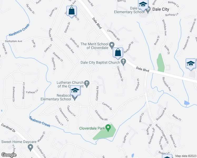 map of restaurants, bars, coffee shops, grocery stores, and more near 15028 Cardin Place in Woodbridge