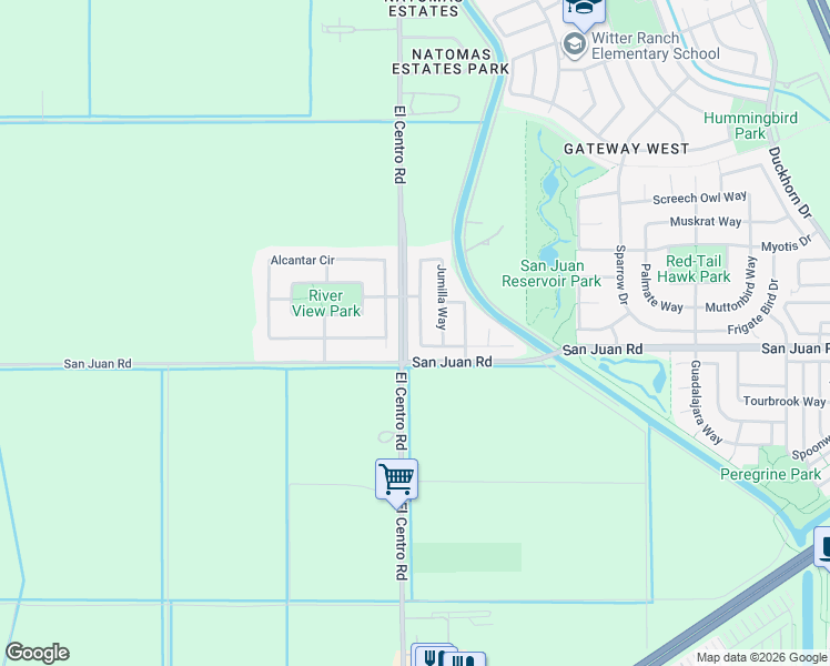 map of restaurants, bars, coffee shops, grocery stores, and more near 3396 Zalema Way in Sacramento