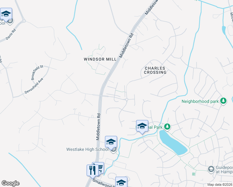 map of restaurants, bars, coffee shops, grocery stores, and more near 3098 Esser Place in Waldorf