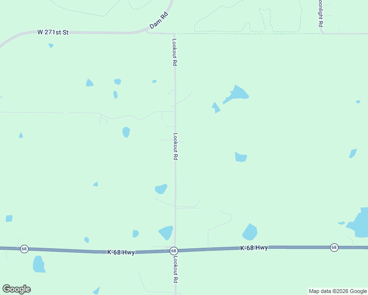 map of restaurants, bars, coffee shops, grocery stores, and more near 27503 Lookout Road in Paola