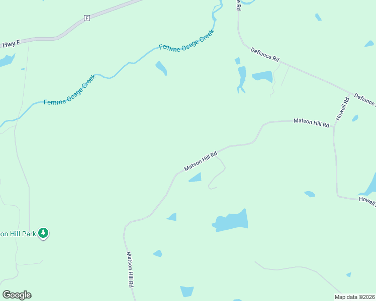 map of restaurants, bars, coffee shops, grocery stores, and more near 800 Matson Hill Road in St. Charles County