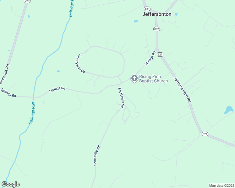 map of restaurants, bars, coffee shops, grocery stores, and more near 5254 Scottsville Road in Jeffersonton