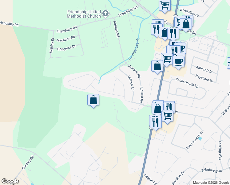 map of restaurants, bars, coffee shops, grocery stores, and more near 32103 Apple Ridge Run in Millsboro