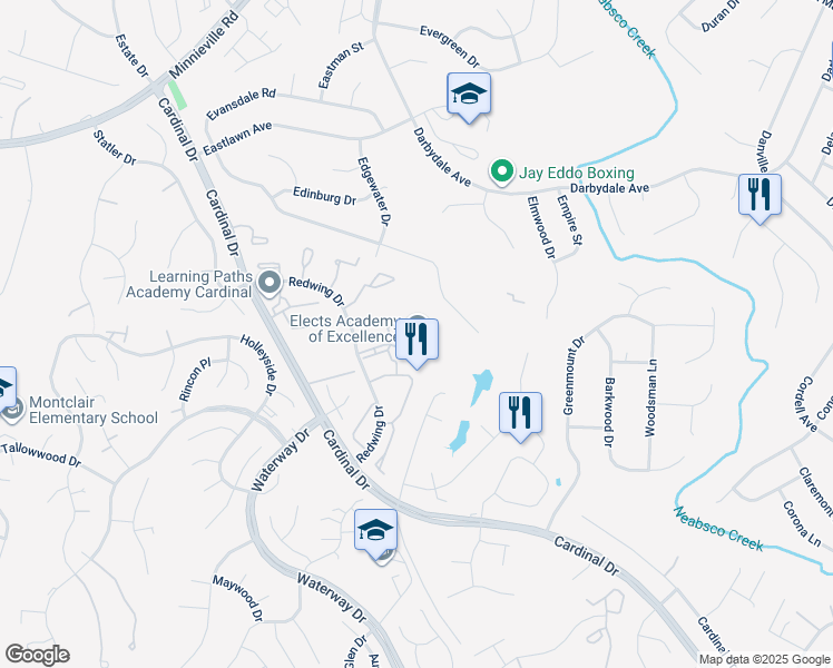 map of restaurants, bars, coffee shops, grocery stores, and more near 4428 Torrence Place in Woodbridge