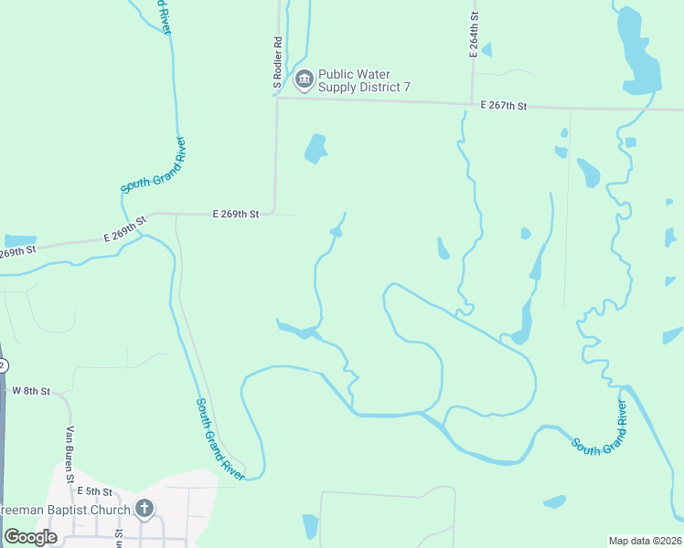map of restaurants, bars, coffee shops, grocery stores, and more near in Freeman