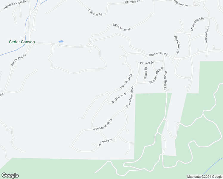map of restaurants, bars, coffee shops, grocery stores, and more near 5435 Pine Ridge Drive in Grizzly Flats