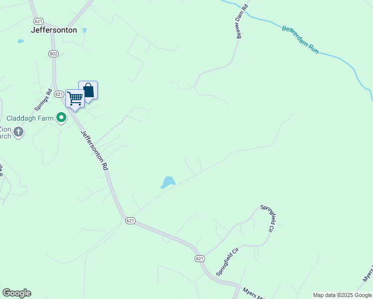 map of restaurants, bars, coffee shops, grocery stores, and more near 19109 Ferguson Lane in Jeffersonton