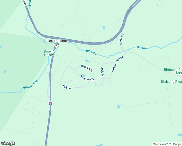 map of restaurants, bars, coffee shops, grocery stores, and more near 171 Skyview Drive in Luray