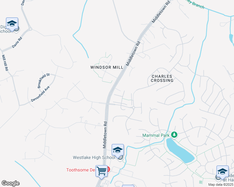 map of restaurants, bars, coffee shops, grocery stores, and more near 9808 Larson Place in Waldorf