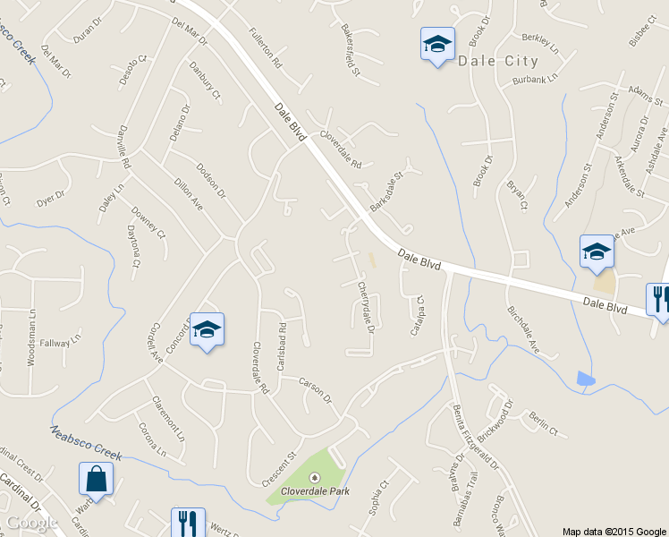 map of restaurants, bars, coffee shops, grocery stores, and more near 3525 Coxcomb Mews in Woodbridge