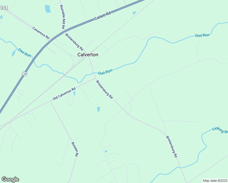 map of restaurants, bars, coffee shops, grocery stores, and more near 9737 Bristersburg Rd in Catlett