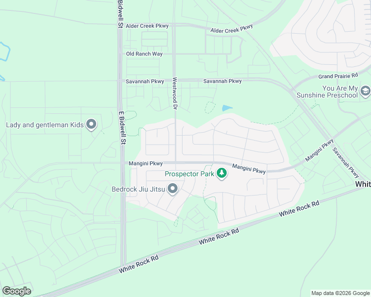 map of restaurants, bars, coffee shops, grocery stores, and more near 4520 Streambed Drive in Folsom