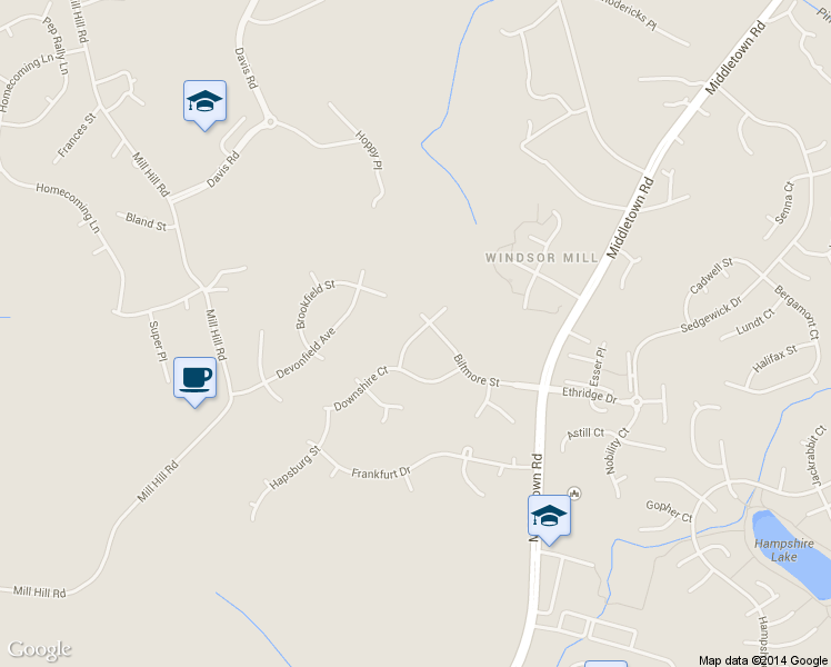 map of restaurants, bars, coffee shops, grocery stores, and more near 1996 Yorkshire Lane in Waldorf