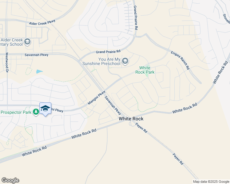 map of restaurants, bars, coffee shops, grocery stores, and more near 4818 Rockrose Drive in Folsom