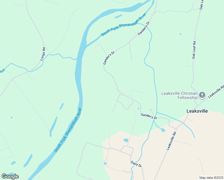 map of restaurants, bars, coffee shops, grocery stores, and more near 1442 Gander's Drive in Luray