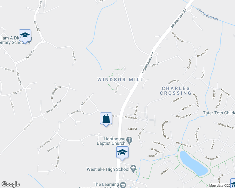 map of restaurants, bars, coffee shops, grocery stores, and more near 2975 Grist Court in Waldorf