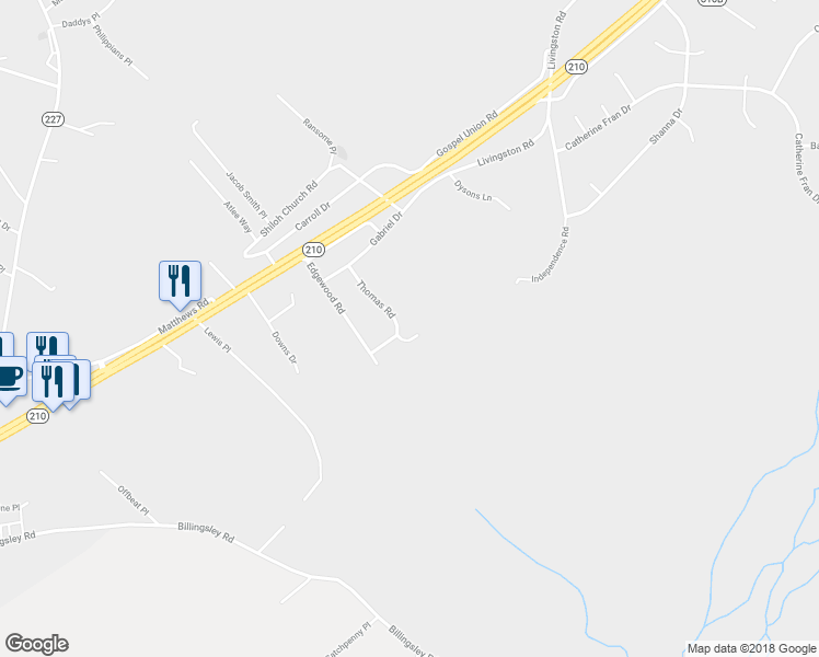 map of restaurants, bars, coffee shops, grocery stores, and more near 3002 Thomas Road in Bryans Road