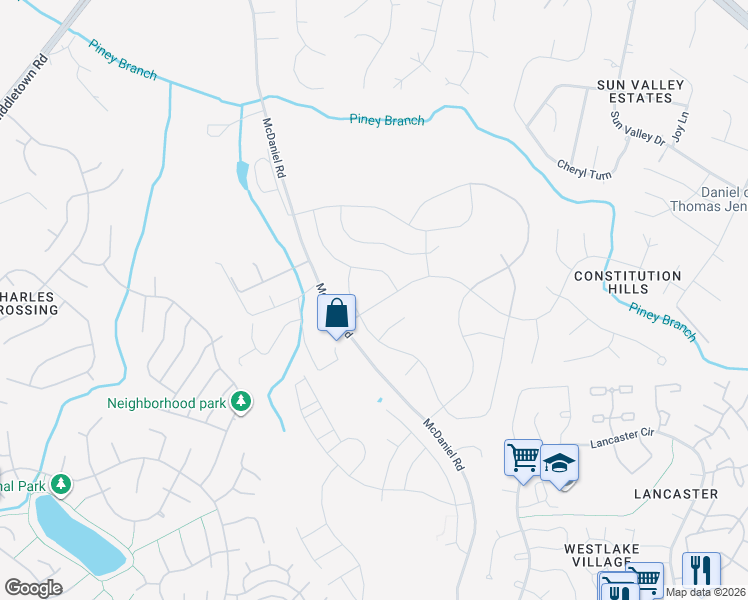 map of restaurants, bars, coffee shops, grocery stores, and more near 10746 Constitution Drive in Waldorf