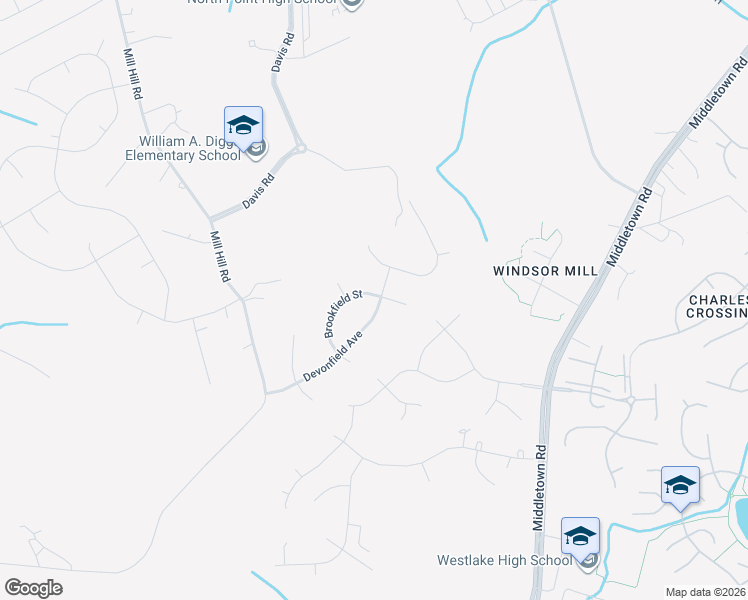 map of restaurants, bars, coffee shops, grocery stores, and more near 9489 Brookfield Street in Waldorf