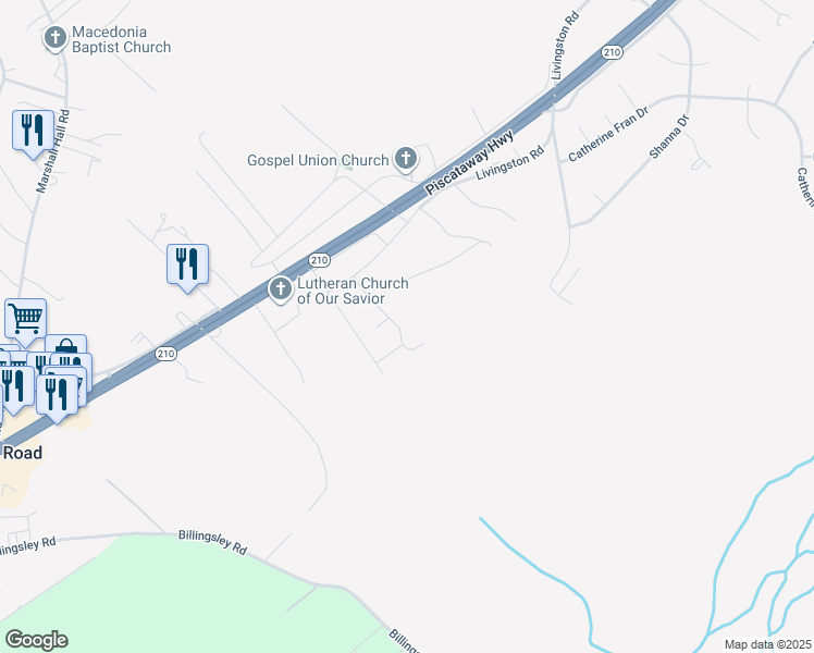 map of restaurants, bars, coffee shops, grocery stores, and more near 2994 Thomas Road in Bryans Road