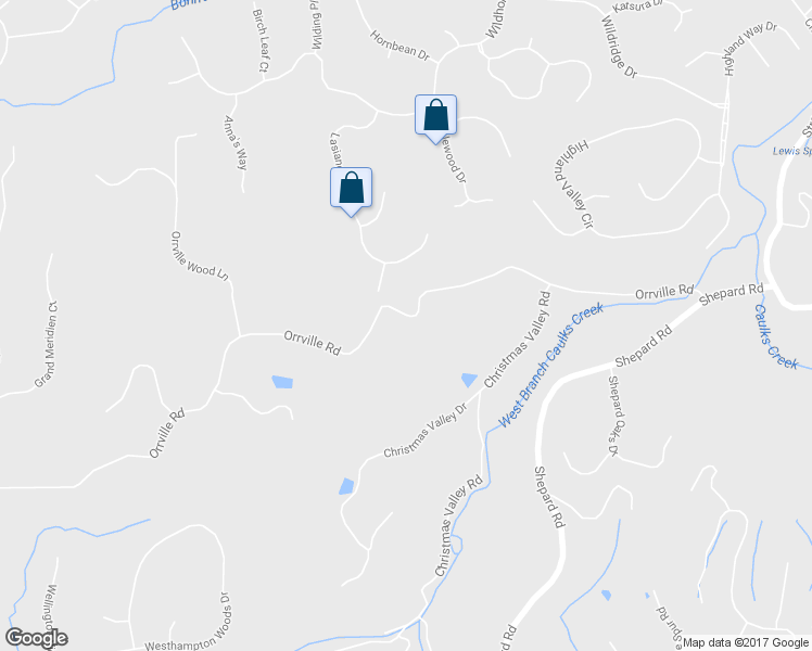 map of restaurants, bars, coffee shops, grocery stores, and more near 17254 Orrville Road in Wildwood
