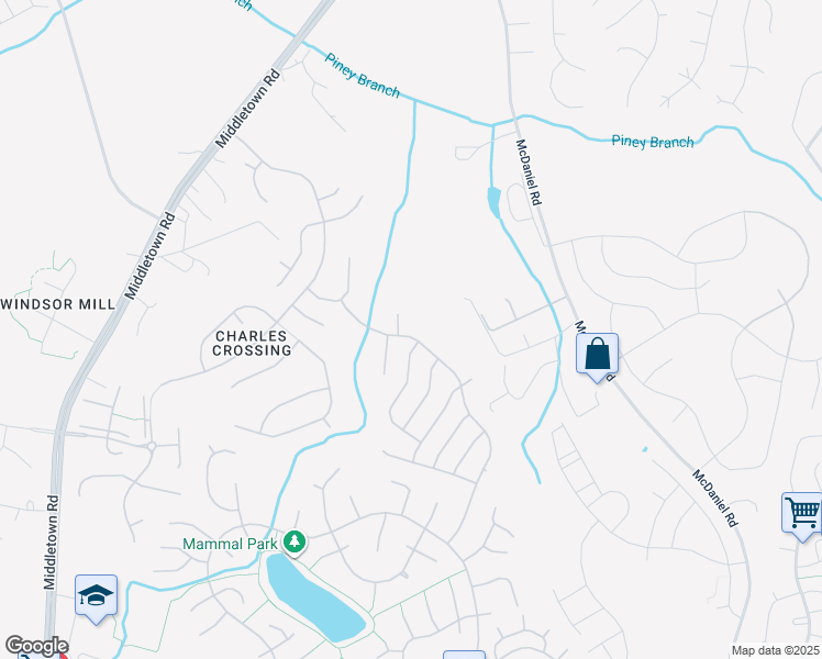 map of restaurants, bars, coffee shops, grocery stores, and more near 2960 Kincaid Drive in Waldorf