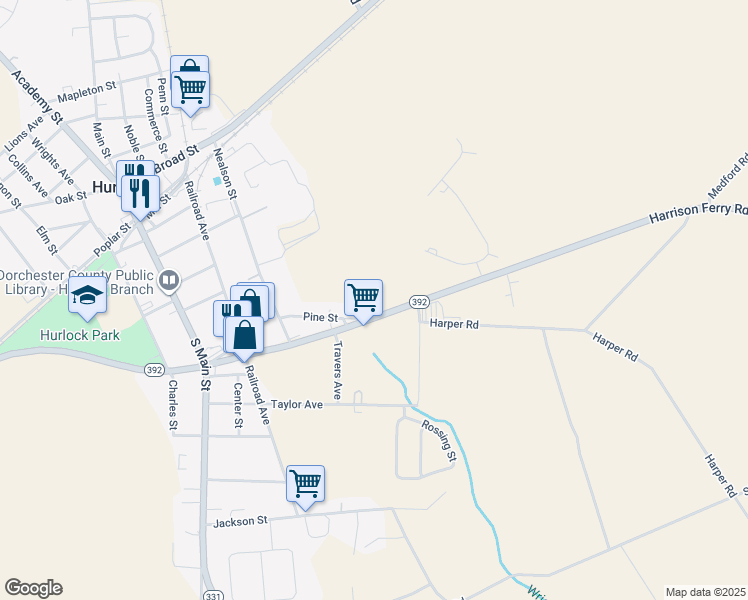 335 Pine Street, Hurlock MD Walk Score