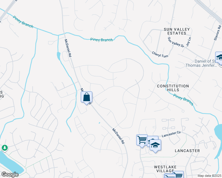map of restaurants, bars, coffee shops, grocery stores, and more near 10779 Constitution Drive in Waldorf