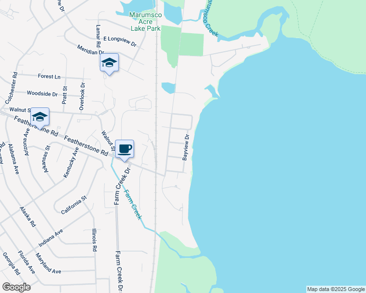 map of restaurants, bars, coffee shops, grocery stores, and more near 1101 Linden Street in Woodbridge