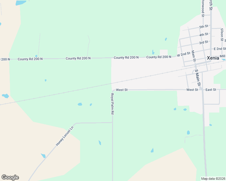 map of restaurants, bars, coffee shops, grocery stores, and more near 301 West Street in Xenia