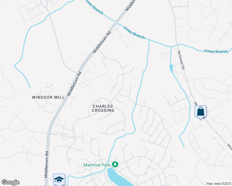 map of restaurants, bars, coffee shops, grocery stores, and more near 3127 Sedgewick Drive in Waldorf
