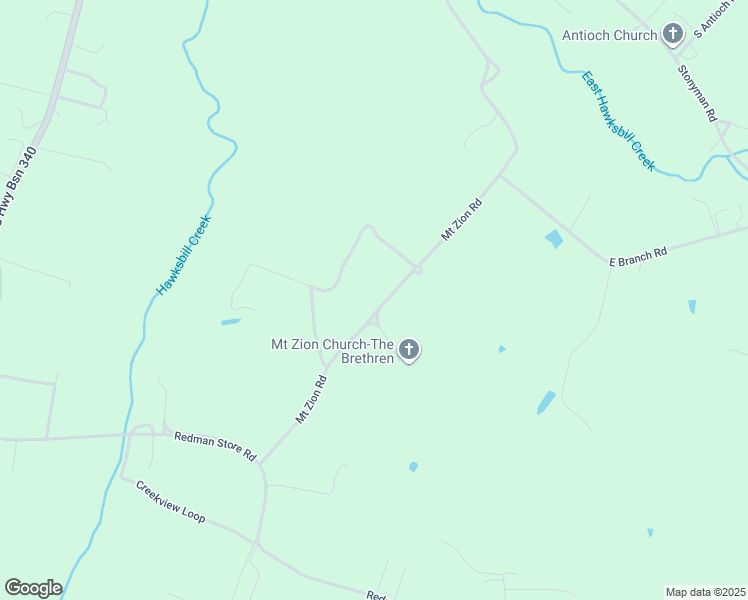 map of restaurants, bars, coffee shops, grocery stores, and more near 1130 Mount Zion Road in Luray