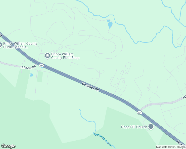 map of restaurants, bars, coffee shops, grocery stores, and more near 14873 Dumfries Road in Manassas