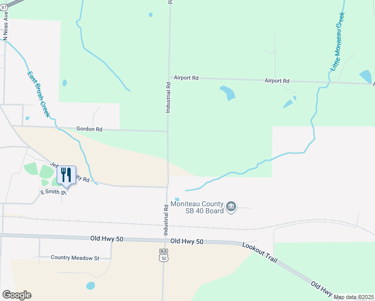 map of restaurants, bars, coffee shops, grocery stores, and more near Industrial Road in California