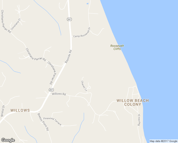 map of restaurants, bars, coffee shops, grocery stores, and more near 5040 Chavez Lane in Chesapeake Beach