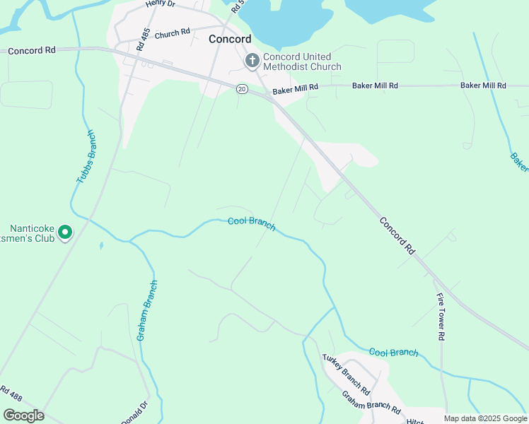 map of restaurants, bars, coffee shops, grocery stores, and more near 25768 Bunny Lane in Seaford