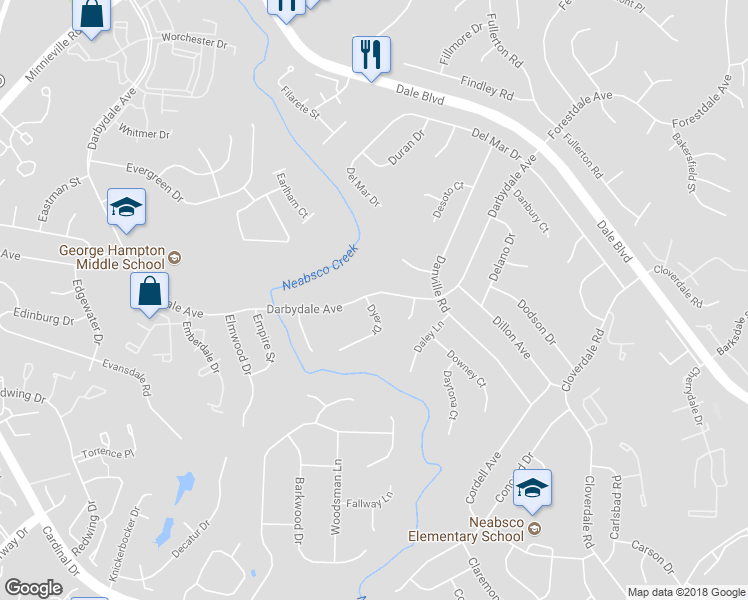 map of restaurants, bars, coffee shops, grocery stores, and more near 14729 Darbydale Avenue in Woodbridge