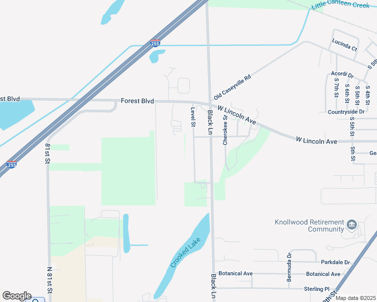 map of restaurants, bars, coffee shops, grocery stores, and more near 1788 Level Street in Caseyville