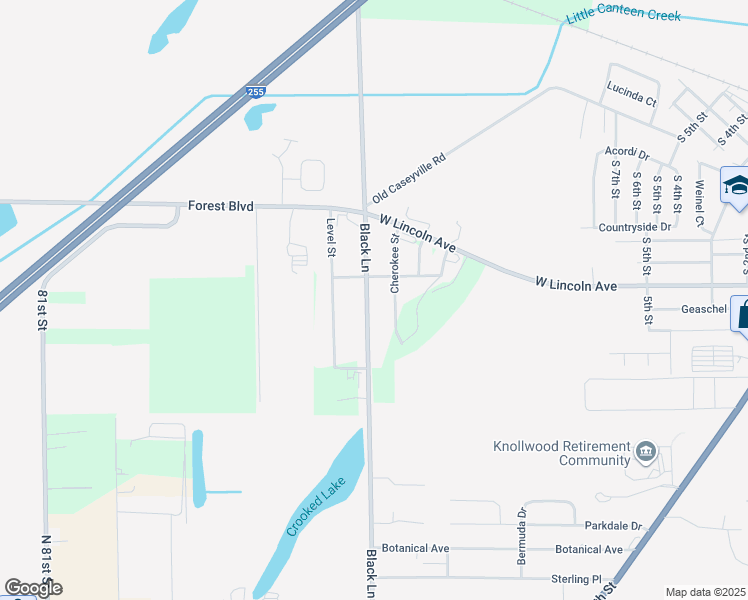 map of restaurants, bars, coffee shops, grocery stores, and more near 1778 Black Lane in Caseyville
