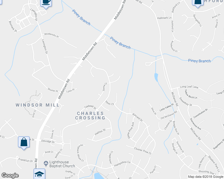 map of restaurants, bars, coffee shops, grocery stores, and more near 3112 Sedgewick Drive in Waldorf