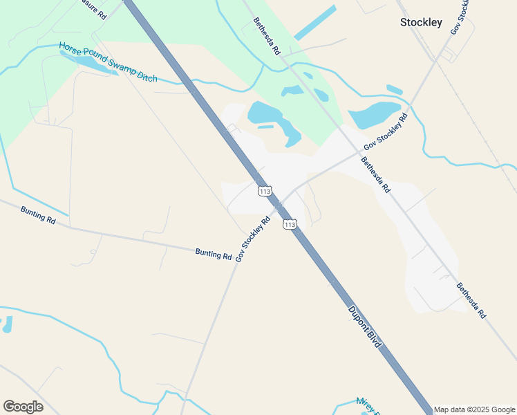 map of restaurants, bars, coffee shops, grocery stores, and more near 25154 Dupont Boulevard in Georgetown