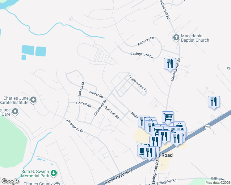 map of restaurants, bars, coffee shops, grocery stores, and more near Sedgemore Place in Bryans Road