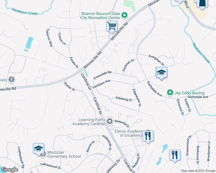 map of restaurants, bars, coffee shops, grocery stores, and more near 14725 Elmira Court in Woodbridge