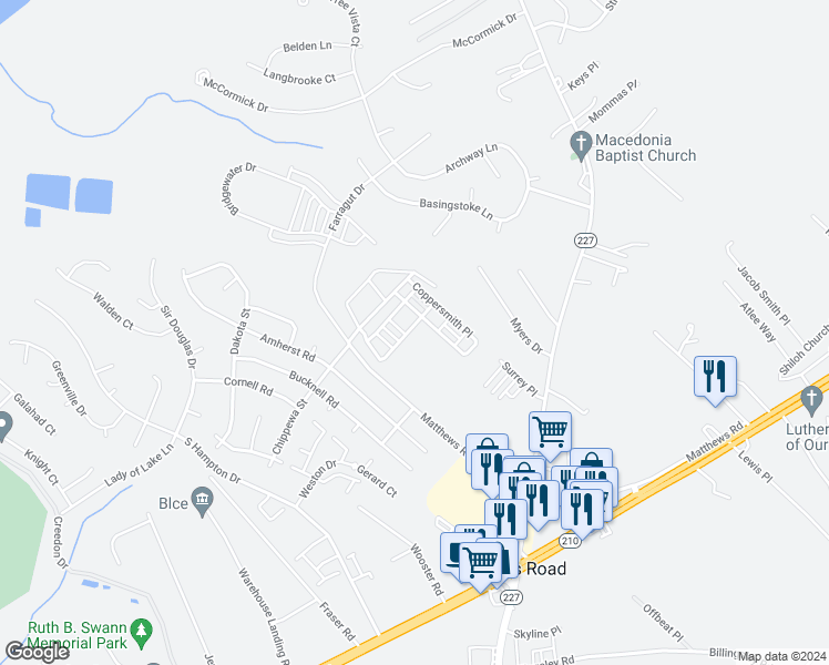 map of restaurants, bars, coffee shops, grocery stores, and more near 2939 Sedgemore Place in Bryans Road