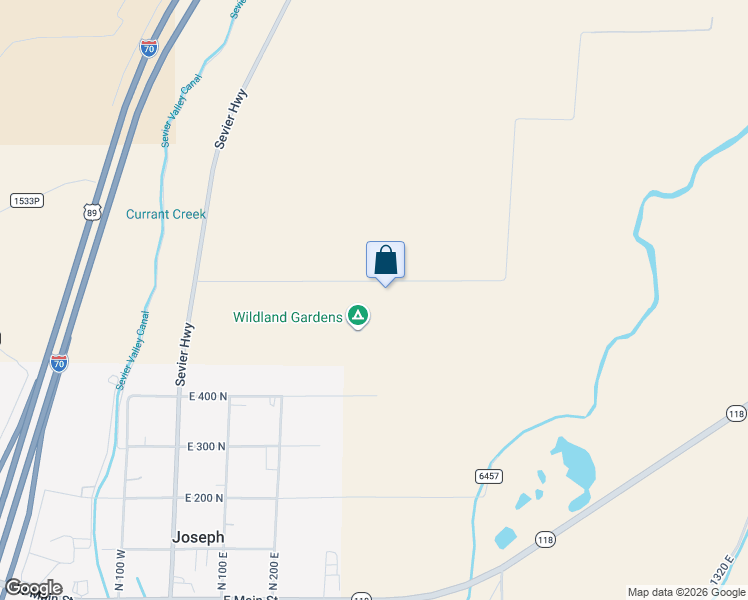 map of restaurants, bars, coffee shops, grocery stores, and more near East 560 North in Joseph