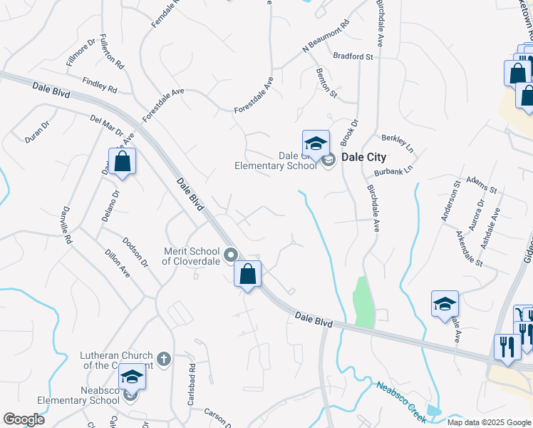 map of restaurants, bars, coffee shops, grocery stores, and more near 14673 Fox Glove Court in Woodbridge